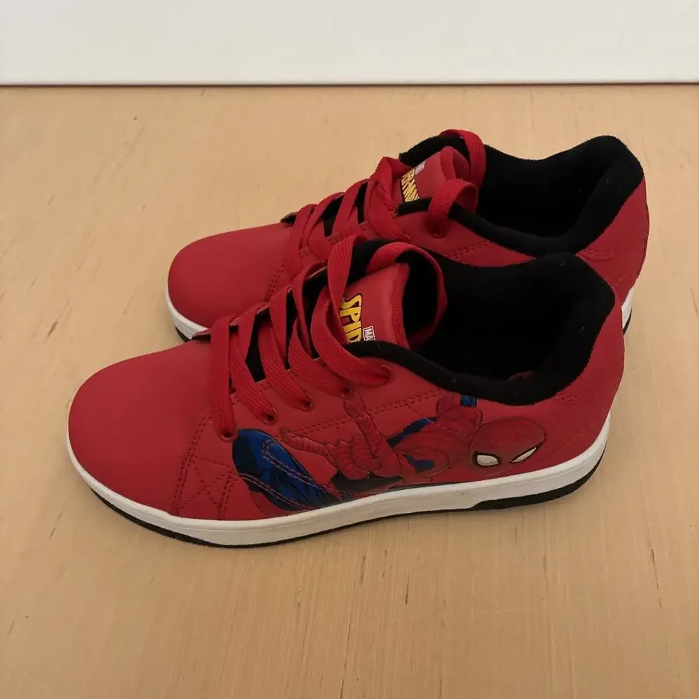 Heelys Youth Kids Size 6 Spider-Man Marvel Wheels Red Skate Sneakers Shoe